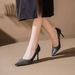 8777C Dirty Pointed Toe Stiletto New Style Elegant Adult Ceremony Banquet Wedding Shoes Daily Commuting Versatile High_vogvips.com