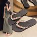 Women's Summer Indoor Beach Sandals, Outdoor EVA Comfortable Cute Bathing Transparent Flower Non-Slip Flip-Flops_vogvips.com