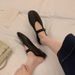 Grape Mom's New Spring Collection Features Round-toe, Simple Style, One-strap Buckle, Leather, Soft Sole, Shallow Mary_vogvips.com