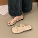 French Slippers For Women Summer Outdoor 2025 New Flat Strap Fairy Style Vacation Sandals Ins Trend_vogvips.com