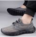 Men's Shoes Solid Color Round Head Low-top Mesh Casual Shoes Men's Elastic Band Sports Shoes_vogvips.com