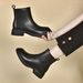 ShoeVault Genuine Leather Flat Round Toe Thick Short For Women 2024 Autumn Winter New Style Chunky Heel Soft Sole Single Versatile_vogvips.com