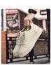 Hollow Invisible Heightening Board Shoes Cowhide Surace Breathable Shoes Lace-up Thick-soled Outdoor Sports Men's Shoes_vogvips.com