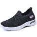Women's Comfortable Walking Shoes - Lightweight Breathable Knit Sneakers For Casual & Travel - Soft Cushion Flat Sole Slip-On Design_vogvips.com