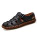 99006 Men's Sandals Summer Handmade Beach Large Size Car Seam Sleeve Foot Hollowed Baotou Hole Shoes_vogvips.com