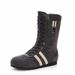 Women Boxing Boots Cowhide Version~ Flat Inner Height Increasing Boxing For Women, New Round Toe Martin Lace-Up Mid-Calf Boots, Short Boots_vogvips.com