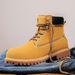 Men's & Women's Genuine Leather Work Boots - Unisex Mid-Calf Martin Boots With Rubber Sole, Comfortable & Stylish For Casual Wear_vogvips.com
