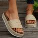 Women's Shoes Large Size Platform Bottom Rope Sandals For Women Spring And Summer New Thick Soled Slippers Fashionable Thick Soled Sandals_vogvips.com