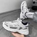 Men's Breathable Mesh Running Shoes- Lightweight Casual Sneakers With Anti-Odor Technology, Round Toe Design, Low-Top Sports Shoes For Youth_vogvips.com