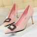 Women's Elegant Pointed Toe Stiletto Heels - Rhinestone & Buckle Straps, Soft Suede & PU Comfort, High Heel Dress Shoes For Parties_vogvips.com