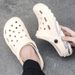 Large Size 45 Beach Men's Hole Shoes, Straight Sandals For Home Use, Thick Soled, Height Increasing, Anti Slip, And Easy_vogvips.com