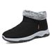 Women's Winter New Cotton Shoes Warm Short Fleece Lined Thickened Slip-On Casual Snow Boots For Middle-Aged And Elderly_vogvips.com