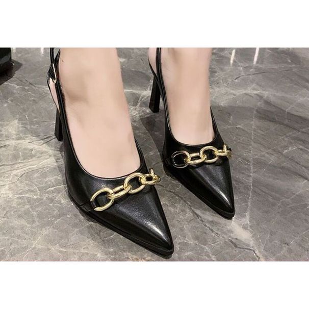 Pointed-toe Sandals High Heels, New Autumn/winter 2025 Collection, With Thin Heels Chains, Stylish Sexy, Suitable For_vogvips.com
