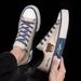 Bear cartoon canvas shoes low top teenage student men's shoes 2024 new trend everything soft sole breathable board shoes_vogvips.com