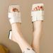 European Style~Super Soft~Square-Toed Chunky Heel For Women 2026 New Fashion Casual Versatile Low-Heel Slide Sandals_vogvips.com