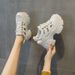 Women's Casual Leather Sandals Breathable Hollow Out Dad Shoes With Hidden Height Increase Platform New Summer Style Outerwear_vogvips.com