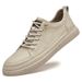 Men's Shoes Board Shoes Men's Cowhide Hollowed Out Breathable Trendy Lace-up Retro Men's Casual Shoes Cloth_vogvips.com