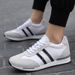 Casual Heightening Men's Shoes Sports Color Matching Striped Suede Soft-soled Shoes_vogvips.com