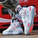 Large size basketball shoes men's shoes non-slip breathable sports shoes youth middle school students actual combat training shoes_vogvips.com