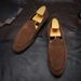 【Also Price】Men's European Style Penny Loafers Casual Men's Round Toe Cow Suede Shoes_vogvips.com