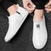 Leather Shoes Men's Leather Shoes Men's Casual Work Shoes Foot Cover Shallow Mouth Men's Shoes_vogvips.com