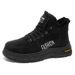 Winter Men's Shoes, Fleece-Lined High-Top Work Shoes, Trendy And Versatile, Thick-Soled, Non-Slip, Extra-Thick, Warm Cot_vogvips.com
