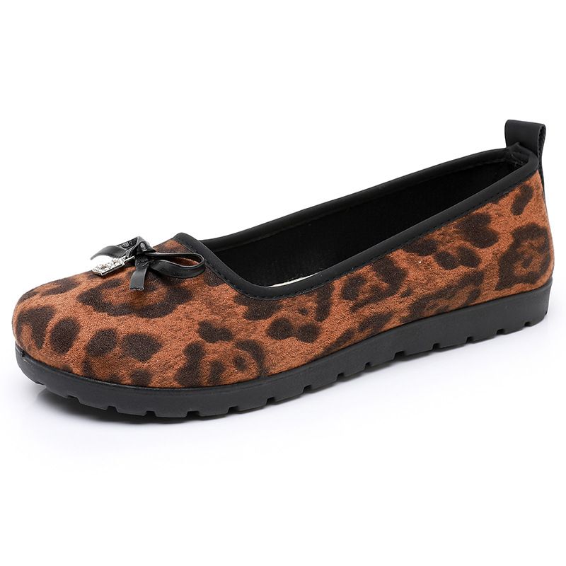 Fleece-Lined Women's Flats Autumn Winter Shallow Mouth 2025 Season New Bowknot Loafers Style Soft Sole Ballet_vogvips.com