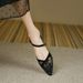 Elegant Retro Mesh Floral Peep-toe Hollow-out Sandals - New Women's Summer Open-back Stiletto Heels_vogvips.com