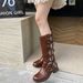 Brown Over-the-Knee Chunky Heel Niche Denim Long For Women 2025 New Summer High Tube Western Slimming Riding Boots_vogvips.com