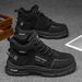 Autumn Men's Breathable High-Top Work Shoes, Trendy Versatile Thick-Soled Non-Slip Casual Ankle Boots, Labor Protection_vogvips.com