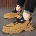 European Warm Series Autumn Winter New Fashion Rotating Button No-Tie Slip-On Martin Boots Leather Outdoor Sports Windproof Low-Cut Men's_vogvips.com