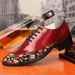 Pointed Toe Business Color Block Fashion Casual Leather Nightclub Men British Korean Style Hidden Heel Trendy Shoes_vogvips.com