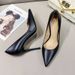 Leather 32-45 Yards Black High-heeled Shoes Professional Work Shoes Temperament Thin Heels Not Tired Feet Comfortable Soft Shoes Women_vogvips.com