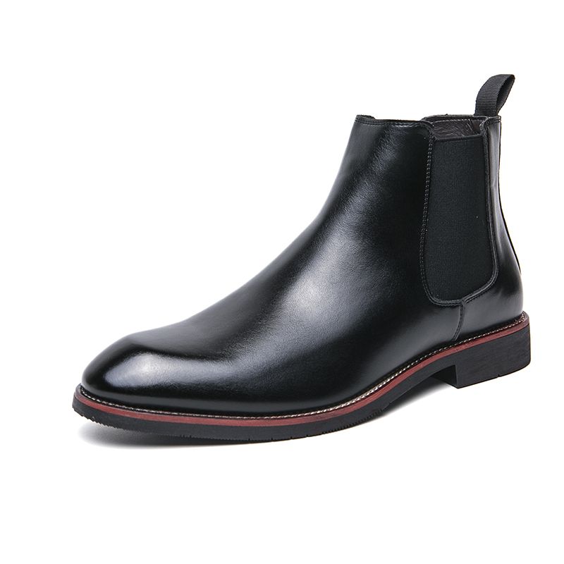 New Fashion Chelsea Boots Men's Brown Retro High-top Men's Boots European And American Fashion Boots British Gentleman Leather Boots_vogvips.com