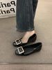 2026 Spring/Summer Elegant Single-Heel Leather Square-Toe Low-Cut Shoes Small Leather Shoes_vogvips.com