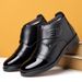 Men's Winter Thermal Boots With Velcro Closure – PU Leather High-Top Snow Shoes, Warm Fleece Lined Casual Boots For Cold Weather_vogvips.com