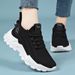 Women's Summer New Plus Size Fly Woven Breathable Casual Shoes, Soft Sole, Not Tiring Feet, Dad Shoes_vogvips.com