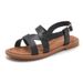K9001-19 New 2025 Vintage Roman With Soft Sole, Simple And Stylish Hollow Buckle Design, Plus Size Women's Sandals_vogvips.com