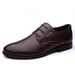 Embossed Grid Men's Shoes Casual Leather Shoes, Formal Leather Shoes Inner Height Increase Men's Shoes_vogvips.com