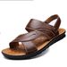Men’s Shoes Summer New Men's Sandals Men's Leather Beach Shoes Casual Men's Shoes Fashion Slippers_vogvips.com