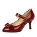 6682-H91 Mary Jane Women's Shoes With Bowknot Round Toe Double Buckle Strap Japanese JK Style Girl's Patent Leather_vogvips.com