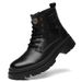European Warm Series 2025 New Outdoor Martin Leather High Top Men's Work Motorcycle Boots British Style Oxford Sole_vogvips.com