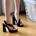 Korean Style Dual-use Chunky Heel Shoes, New Sexy Open-toe High-heeled Sandals For Women, Summer 2025_vogvips.com