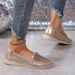 WalkPime Plus Size Hot Selling Foeign Tade Women S Shoes Fashion Rhinestone Decoated Ladies Flat Loafes_vogvips.com