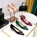 237-K83 Banquet European And American Style Women's Thin Mid Heel Shallow Mouth Pointed Toe Thickened Suede Metal_vogvips.com