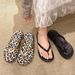 Leopard Print Flip-flops Women, Summer Thick-soled 2026 New Model, Suitable Outdoor Wear, Non-slip, Versatile For_vogvips.com