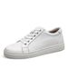 Height-increasing Little White Shoes Men's Leather Hollowed-out Cowhide Board Shoes Men's Shoes Sports And Leisure-size_vogvips.com