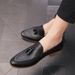 New Fashion Genuine Leather Tassel Business Casual Loafer Shoes For Men Black Business Formal Leather Shoes For Daily Office Casual Men's Shoes For Dr_vogvips.com