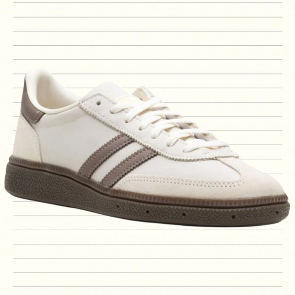 Navy Suede Pale Blue Stripe Retro Gum Sole Sneakers Classic Trainer Shape_vogvips.com