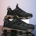 Men's Running Shoes Shock Absorbing Air Cushion Height Increase Teenagers Versatile Black Warrior Dad Sneakers Chunky Trendy_vogvips.com